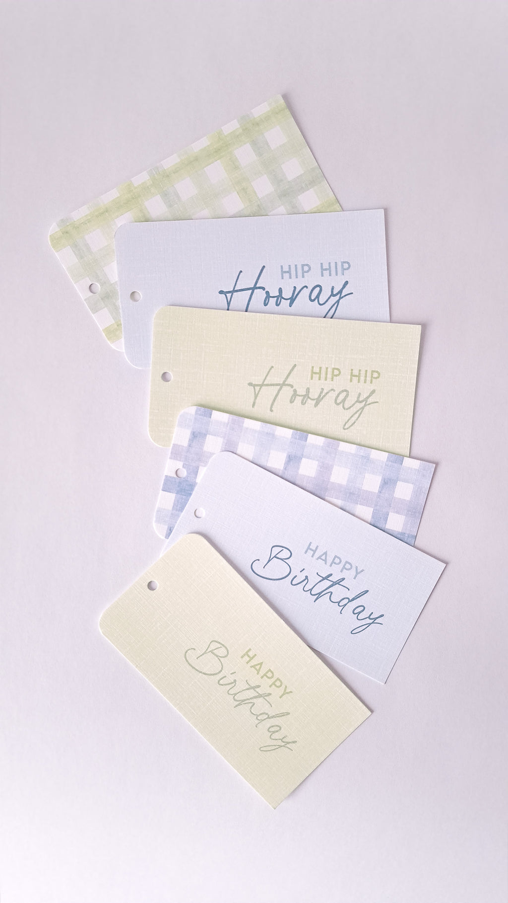 Mixed Green & Blue Gift Tags (Pack of 6)