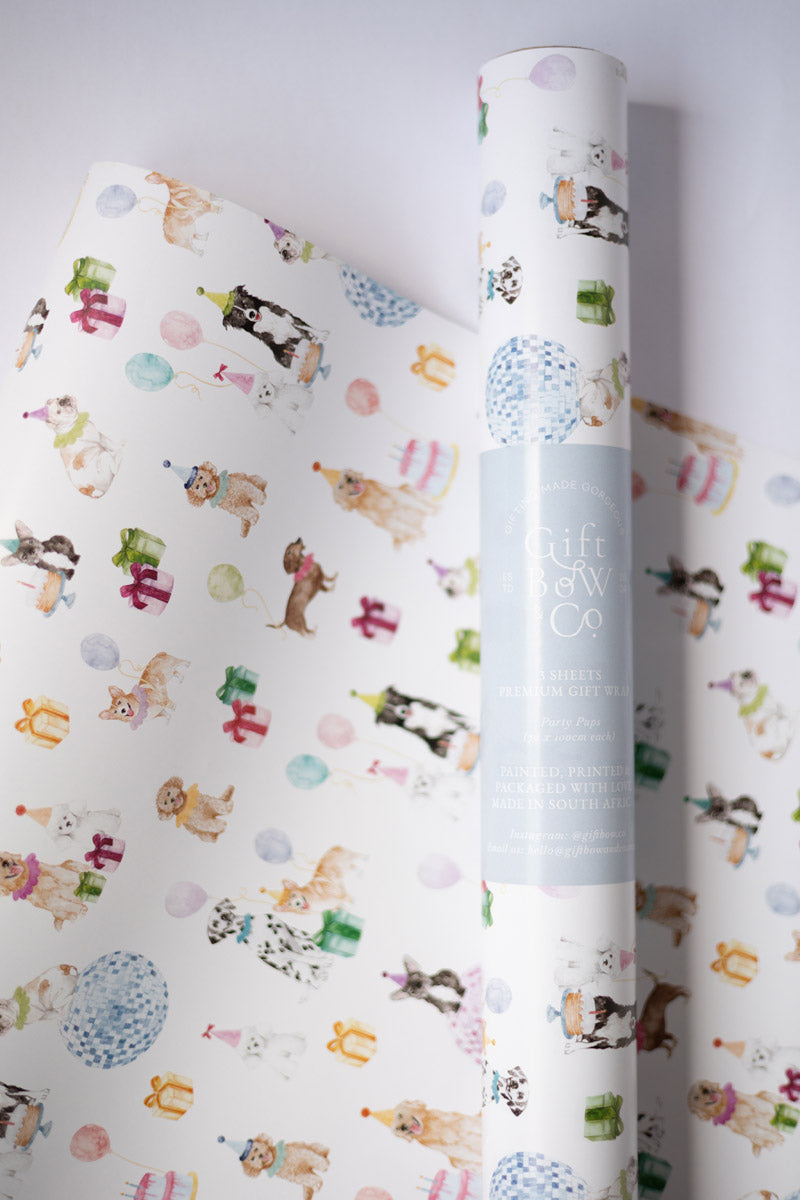Party Pups  - wrapping paper