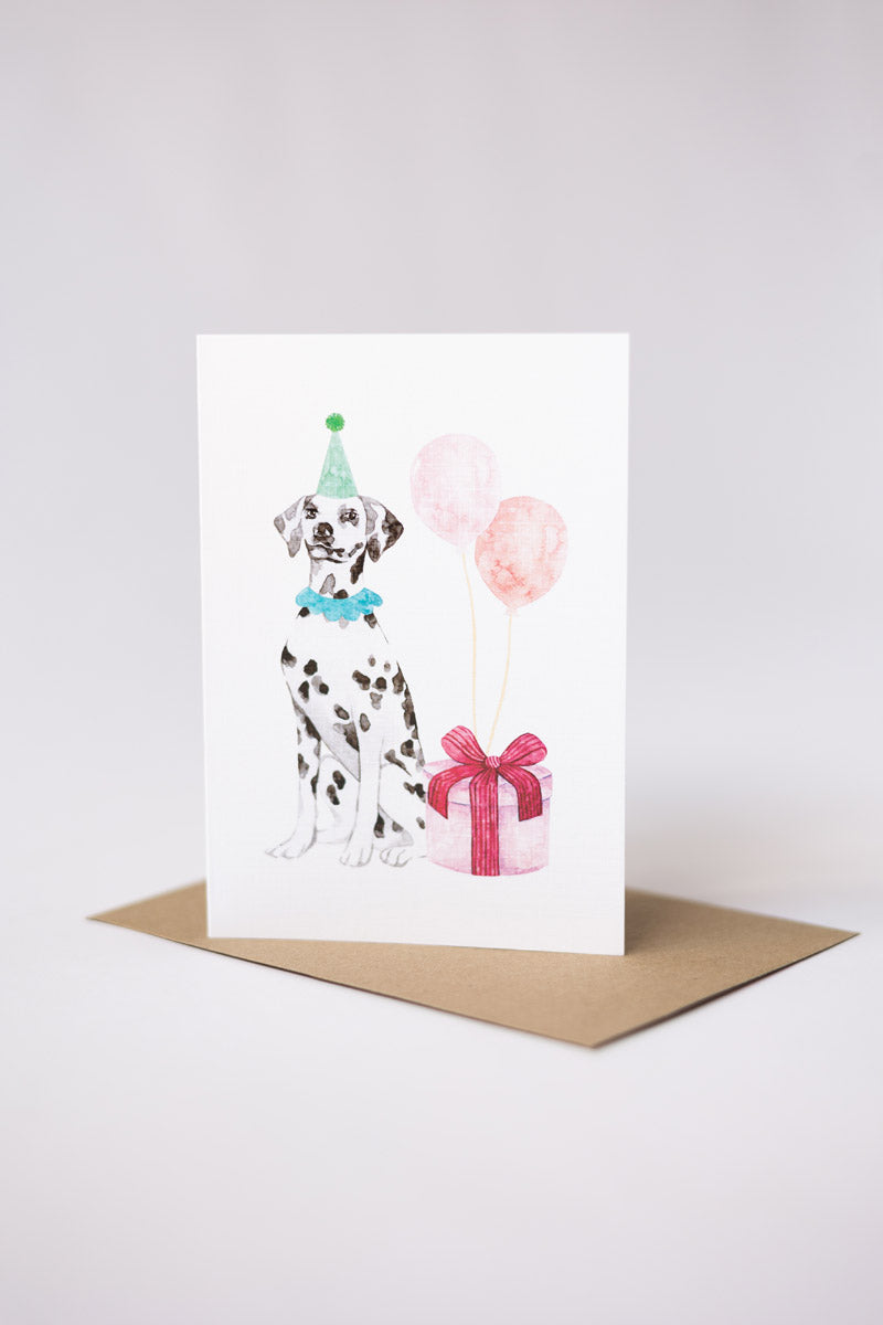 Party Dalmatian - Greeting card