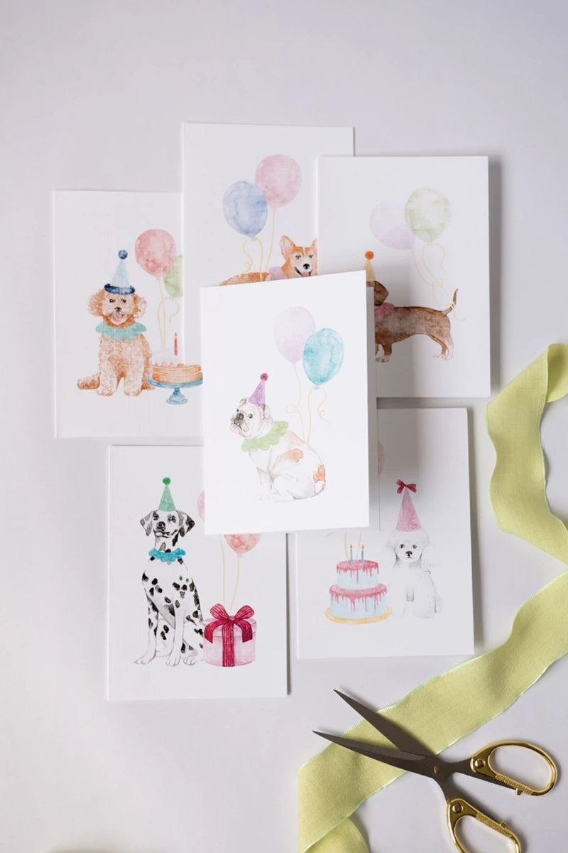 Party Pups - Greeting cards (Pack of 6)